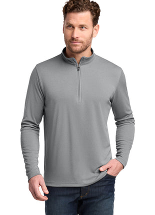 TravisMathew Coto Performance 1/4-Zip TM1MY397 - Quiet Shade Grey Heather | TravisMathew