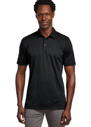 TravisMathew Oceanside Geo Polo TM1MY403 - Black/ Aegean Blue | TravisMathew