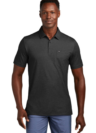 TravisMathew Oceanside Heather Pocket Polo TM1MY404 - Black Heather | TravisMathew