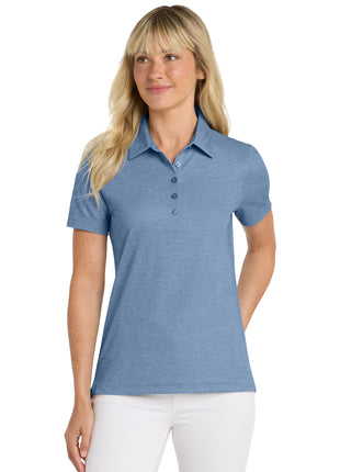TravisMathew Women's Oceanside Heather Polo TM1WW002 - Classic Blue Heather | TravisMathew