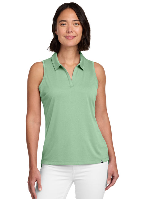 TravisMathew Women's Coto Performance Sleeveless Polo TM1WX001 - Beryl Green Heather | TravisMathew