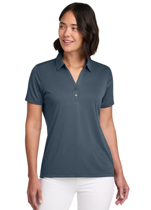 TravisMathew Women's Coto Performance Polo TM1WX002 - Vintage Indigo/ Black | TravisMathew