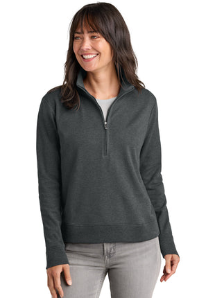 TravisMathew Women's Ocean Villa 1/4-Zip TMA41428 - Dark Grey Heather | TravisMathew