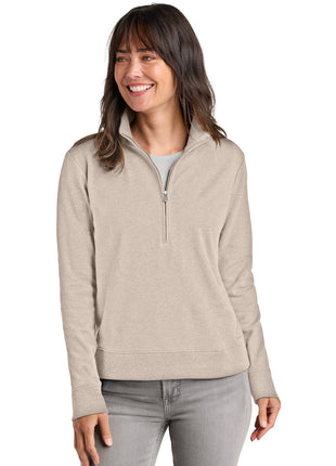 TravisMathew Women's Ocean Villa 1/4-Zip TMA41428 - Natural Heather | TravisMathew