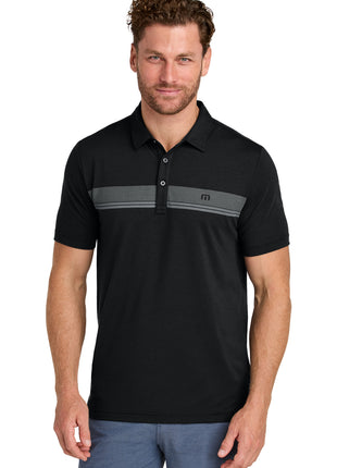 TravisMathew Glenview Stripe Polo TMA41462 - Black | TravisMathew