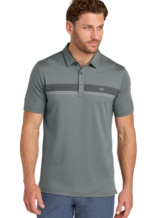 TravisMathew Glenview Stripe Polo TMA41462 - Quiet Shade Grey | TravisMathew