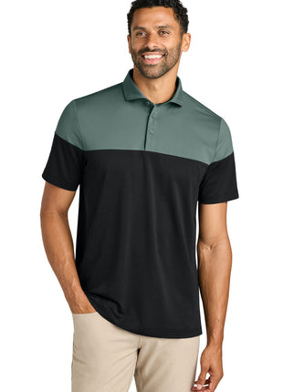 TravisMathew Onward Colorblock Polo TMA42774 - Balsam Green/ Black | TravisMathew