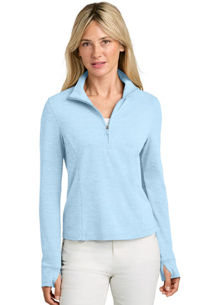 TravisMathew Women's Onward 1/2-Zip TMA42778 - Airy Blue Heather | TravisMathew
