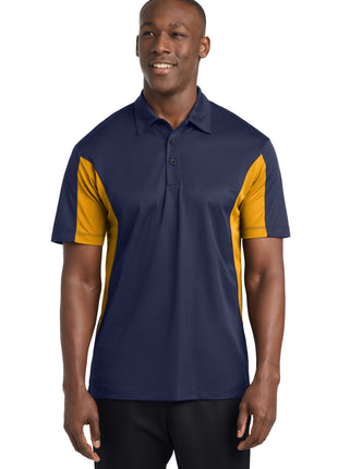 Sport-Tek® Tall Side Blocked Micropique Sport-Wick® Polo. TST655 - True Navy/ Gold | Sport-Tek