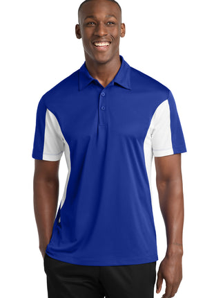 Sport-Tek® Tall Side Blocked Micropique Sport-Wick® Polo. TST655 - True Royal/ White | Sport-Tek