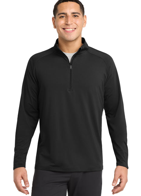 Sport-Tek® Tall Sport-Wick® Stretch 1/4-Zip Pullover. TST850 - Black | Sport-Tek