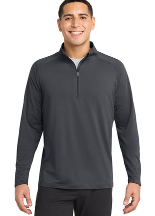 Sport-Tek® Tall Sport-Wick® Stretch 1/4-Zip Pullover. TST850 - Charcoal Grey | Sport-Tek