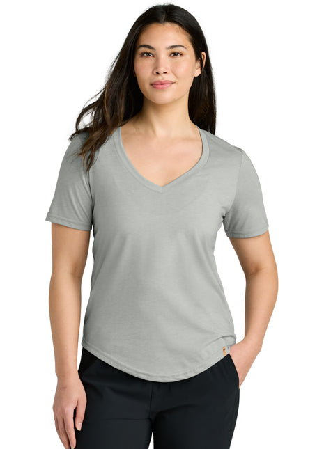 tentree® Women's TreeBlend V-Neck T-Shirt TTCW5646 - Hi Rise Grey Heather | tentree