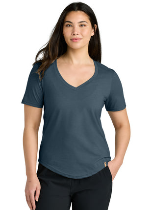 tentree® Women's TreeBlend V-Neck T-Shirt TTCW5646 - Moonlit Ocean Heather | tentree