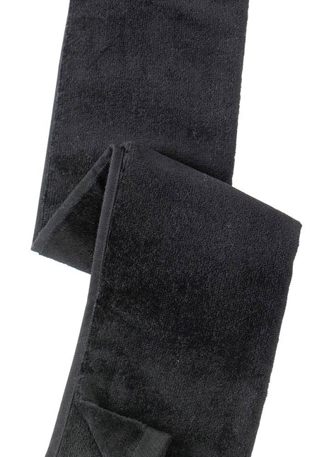 Port Authority® Grommeted Tri-Fold Golf Towel.  TW50 - Black | Port Authority