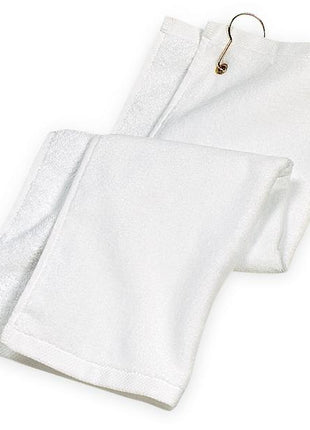Port Authority® Grommeted Golf Towel.  TW51 - White | Port Authority