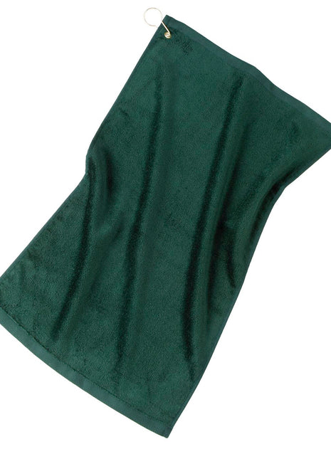 Port Authority® Grommeted Golf Towel.  TW51 - Hunter | Port Authority