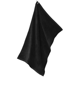 Port Authority® Grommeted Microfiber Golf Towel. TW530 - Black | Port Authority