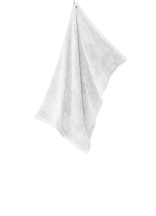 Port Authority® Grommeted Microfiber Golf Towel. TW530 - White | Port Authority