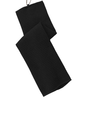 Port Authority® Waffle Microfiber Golf Towel. TW60 - Black | Port Authority