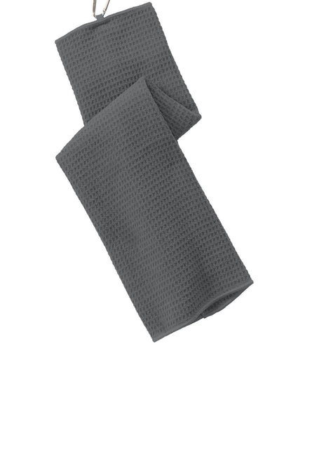 Port Authority® Waffle Microfiber Golf Towel. TW60 - Deep Smoke | Port Authority