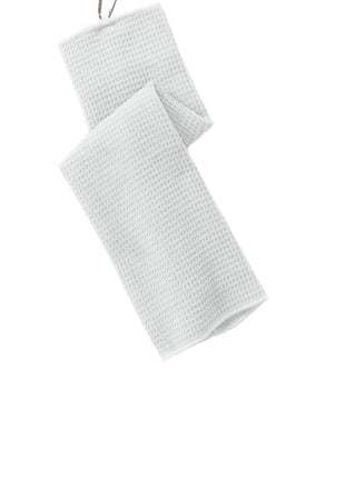Port Authority® Waffle Microfiber Golf Towel. TW60 - White | Port Authority