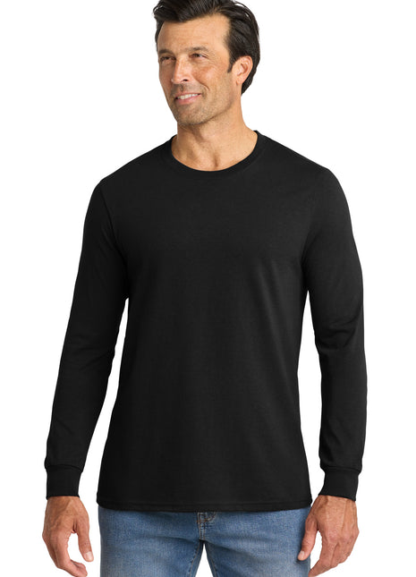 Volunteer Knitwear™ All-American Long Sleeve Tee VL100LS - Deep Black | Volunteer Knitwear
