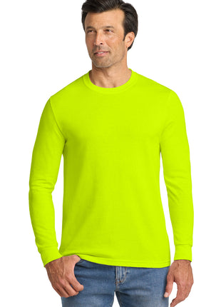 Volunteer Knitwear™ All-American Long Sleeve Tee VL100LS - Safety Green | Volunteer Knitwear