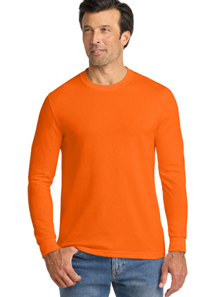 Volunteer Knitwear™ All-American Long Sleeve Tee VL100LS - Safety Orange | Volunteer Knitwear