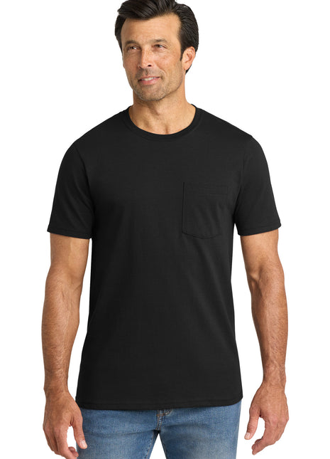 Volunteer Knitwear™ All-American Pocket Tee VL100P - Deep Black | Volunteer Knitwear
