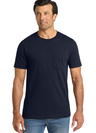 Volunteer Knitwear™ All-American Pocket Tee VL100P - Strong Navy | Volunteer Knitwear