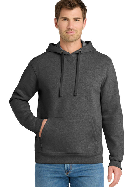 Volunteer Knitwear™ Chore Fleece Pullover Hoodie VL130H - Charcoal Heather | Volunteer Knitwear