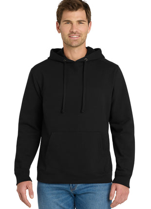 Volunteer Knitwear™ Chore Fleece Pullover Hoodie VL130H - Deep Black | Volunteer Knitwear