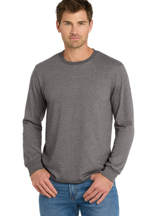 Volunteer Knitwear™ Chore Long Sleeve Tee VL60LS - Dark Heather Grey | Volunteer Knitwear