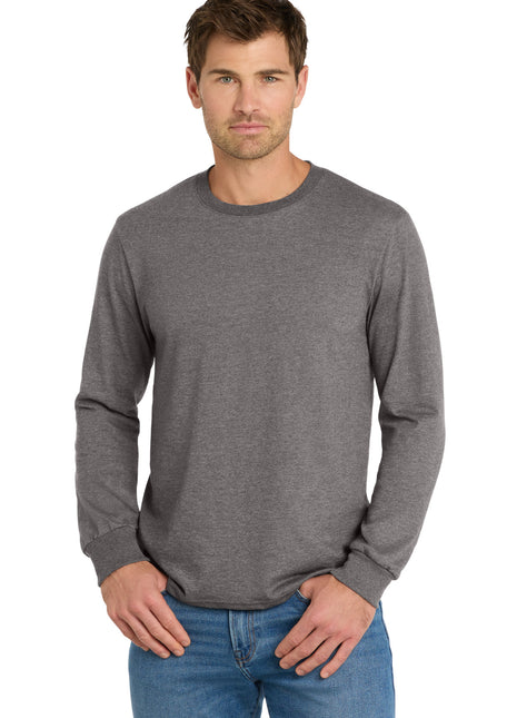 Volunteer Knitwear™ Chore Long Sleeve Tee VL60LS - Dark Heather Grey | Volunteer Knitwear