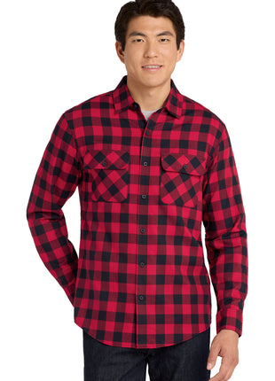 Port Authority® Plaid Flannel Shirt. W668 - Red/ Black Buffalo Check | Port Authority