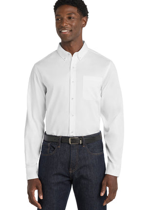 Port Authority® Long Sleeve SuperPro React™ Twill Shirt. W808 - White | Port Authority