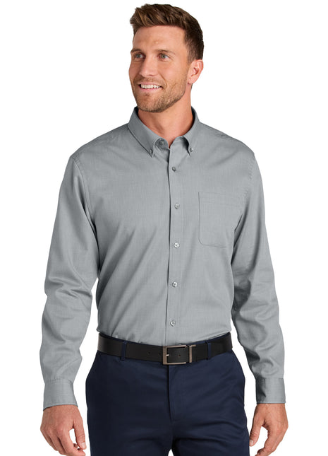 Port Authority® Long Sleeve Nailhead Easy Care Shirt W816 - Gusty Grey | Port Authority