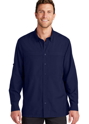 Port Authority® Long Sleeve UV Daybreak Shirt W960 - True Navy | Port Authority