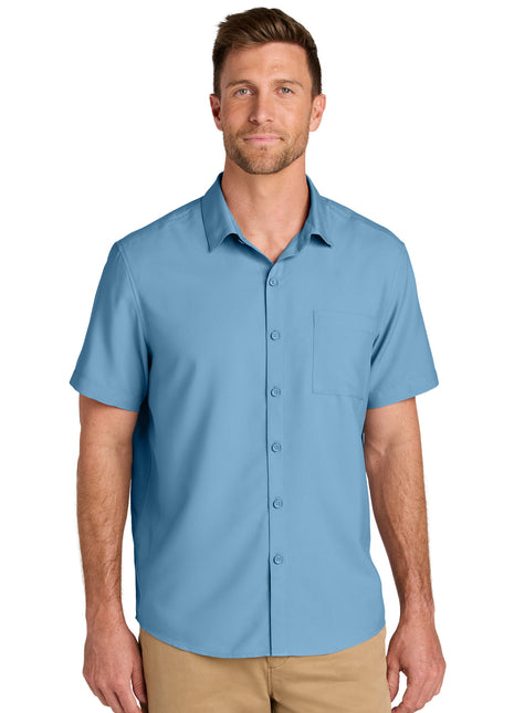 Port Authority® Short Sleeve UV Dockside Shirt W963 - Carolina Blue | Port Authority
