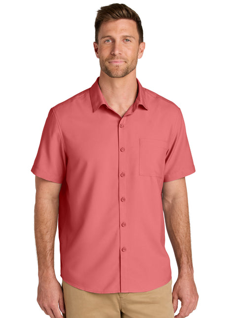Port Authority® Short Sleeve UV Dockside Shirt W963 - Coral Reef | Port Authority