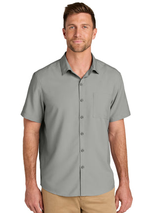 Port Authority® Short Sleeve UV Dockside Shirt W963 - Gusty Grey | Port Authority