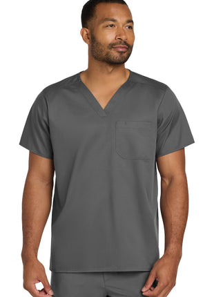 Wink® Unisex WorkFlex Chest Pocket V-Neck Top WW3160 - Pewter | Wink
