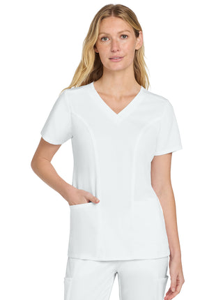 Wink® Women's Premiere Flex™ V-Neck Top WW4168 - White | Wink