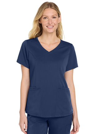 Wink® Women's Premiere Flex™ Mock Wrap Top WW4268 - Navy | Wink
