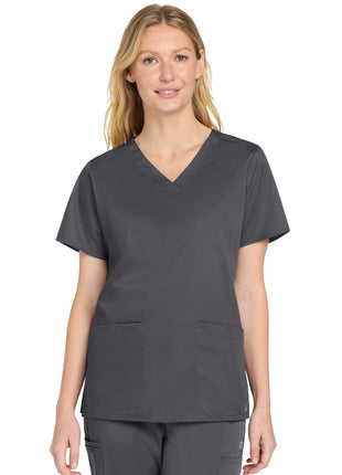 Wink® Women's WorkFlex V-Neck Top WW4560 - Pewter | Wink