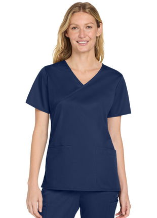 Wink® Women's WorkFlex™ Mock Wrap Top WW4760 - Navy | Wink