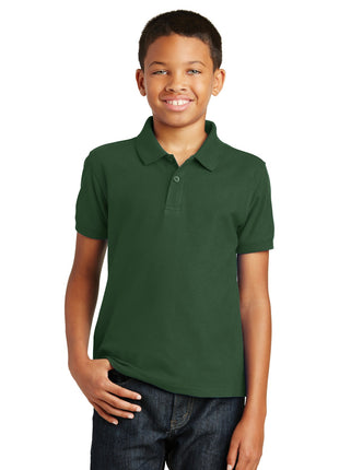 Port Authority® Youth Core Classic Pique Polo. Y100 - Deep Forest Green | Port Authority