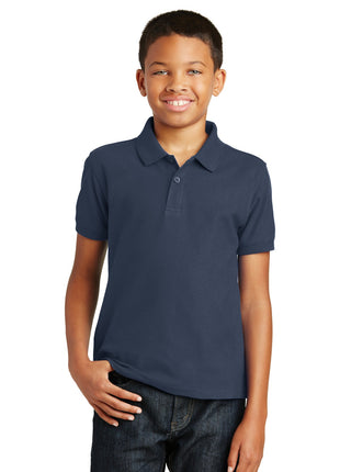 Port Authority® Youth Core Classic Pique Polo. Y100 - River Blue Navy | Port Authority