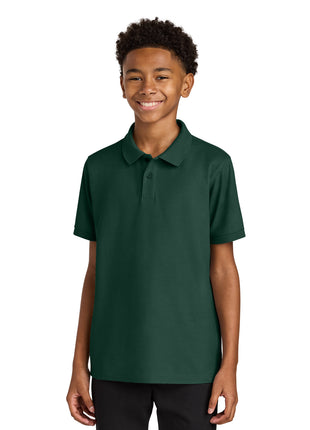 Port Authority® Youth Wearever Signature Pique Polo Y200 - Dark Green | Port Authority